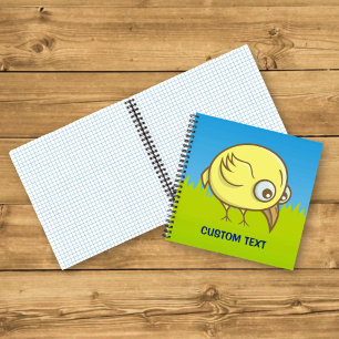 Cuaderno Dibujo Animado de Pájaro Amarillo