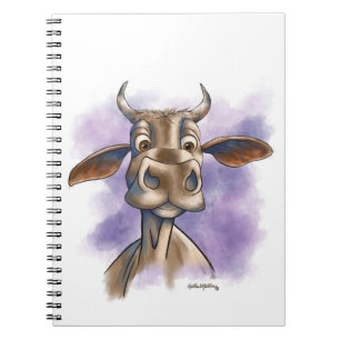Cuaderno Dibujo animado de vaca Brahman