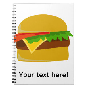 Cuaderno Dibujo animado del cheeseburger