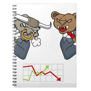 Cuaderno Dibujo animado del mercado de acción de la batall