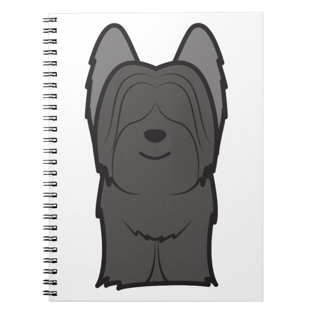 Cuaderno Dibujo animado del perro de Skye Terrier (Frente)
