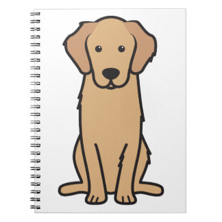 Cuaderno Dibujo animado del perro del golden retriever