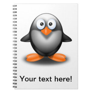 Cuaderno dibujo animado del pingüino