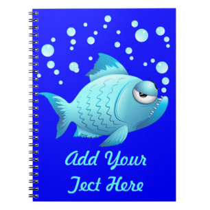 Cuaderno Dibujo animado gruñón de los pescados