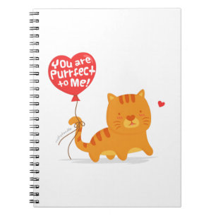 Cuaderno Dibujo animado lindo del gato del gatito del