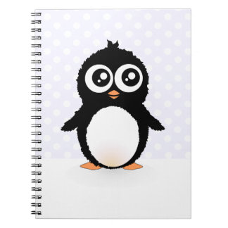 Cuaderno Dibujo animado lindo del pingüino