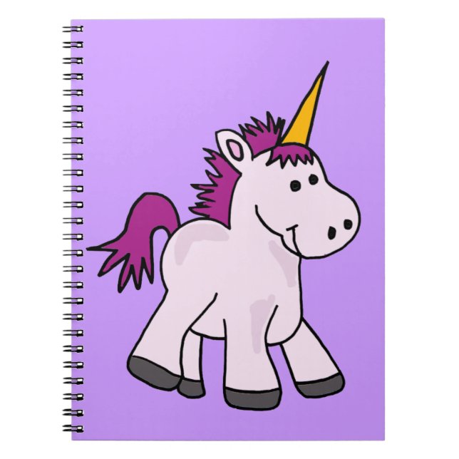 Cuaderno Dibujo animado lindo del unicornio del bebé (Frente)