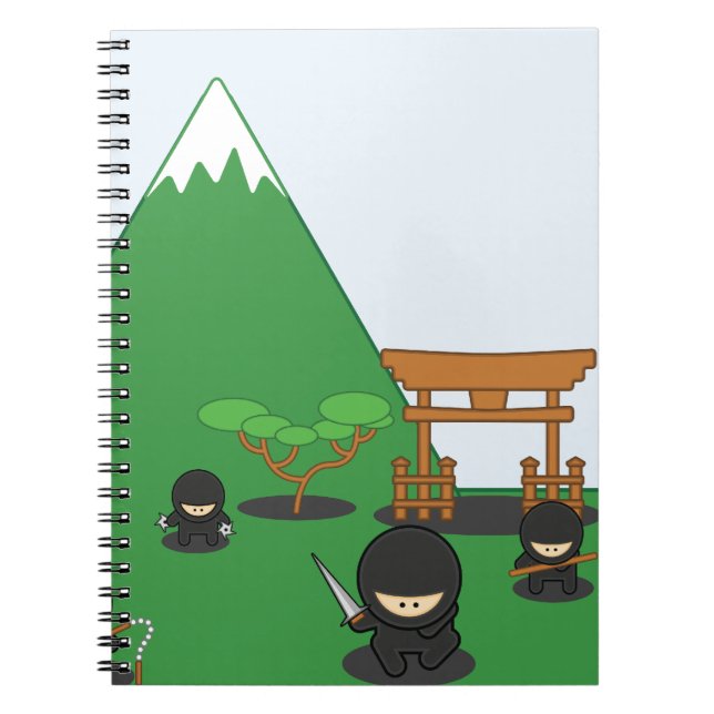 Cuaderno Dibujo animado Ninjas (en el campo) (Frente)