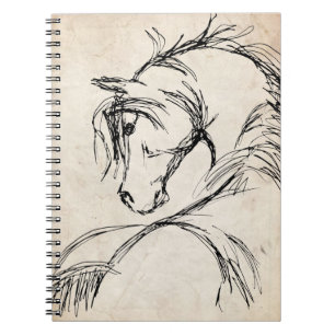 Cuaderno Dibujo artístico de la cabeza del caballo