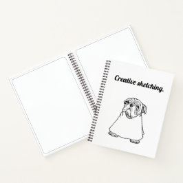 Cuaderno dibujo creativo de perro