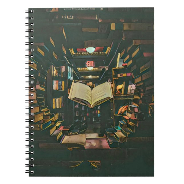 Cuaderno Dibujo de amante de libros (Frente)