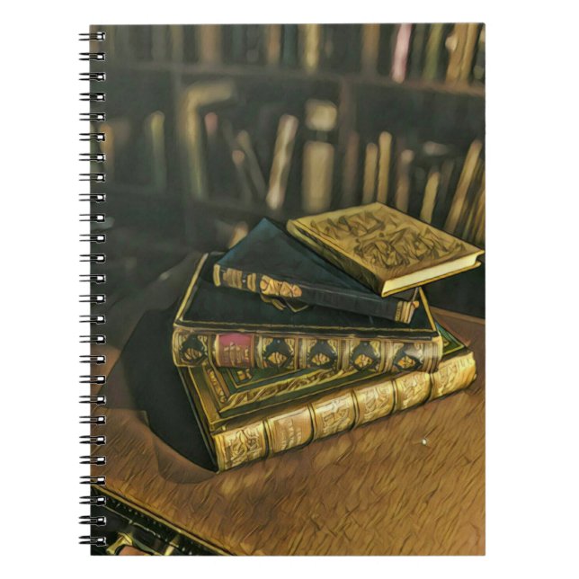 Cuaderno Dibujo de amante de libros (Frente)