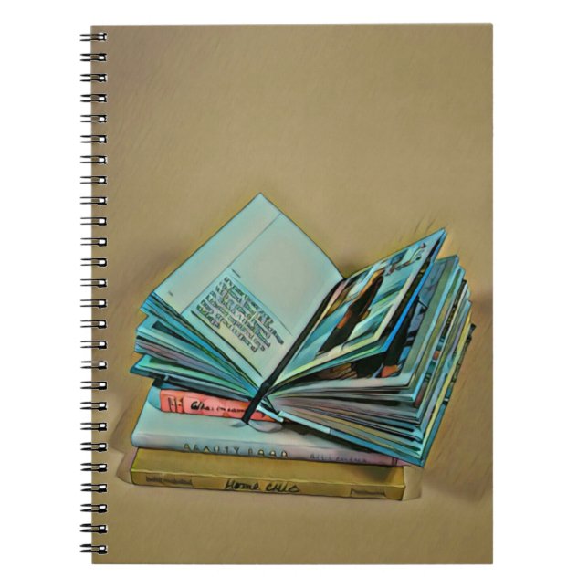 Cuaderno Dibujo de amante de libros (Frente)