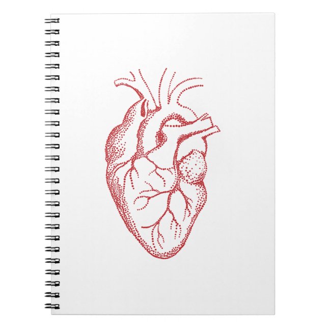 Cuaderno Dibujo de anatomía cardíaca humana (Frente)