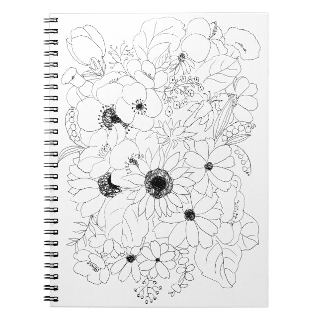 Cuaderno dibujo de arreglos florales (Frente)