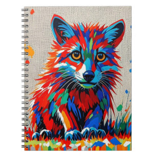 Cuaderno Dibujo de arte animal abstracto de Puppy Expressiv
