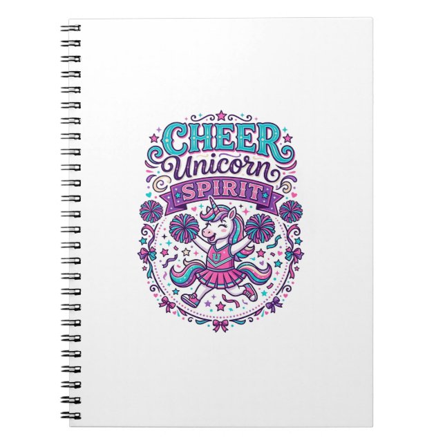Cuaderno Dibujo de Arte de Unicornio Alegre Espíritu de Uni (Frente)