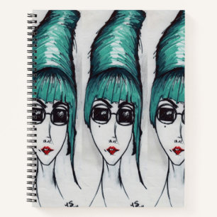 Cuaderno Dibujo de arte pop de Madre Monstruo con avispero 