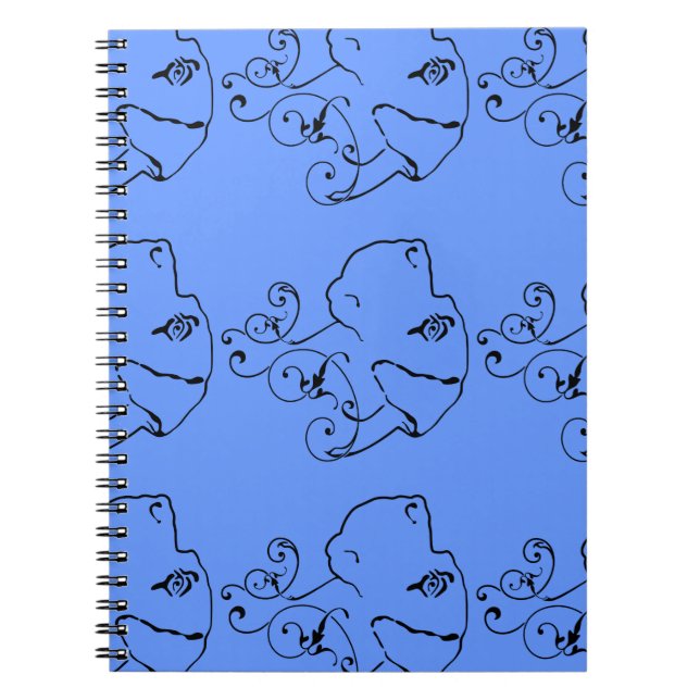 Cuaderno Dibujo de cabeza de Gran Danés (Frente)