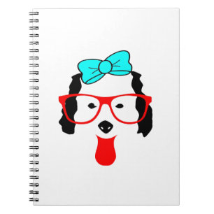 Cuaderno Dibujo de cabeza de perro divertida