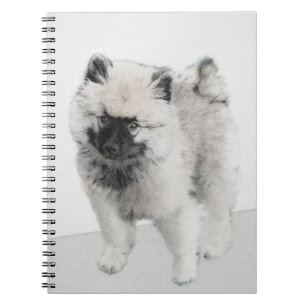Cuaderno Dibujo de cachorros de Keeshond - Arte de perros o