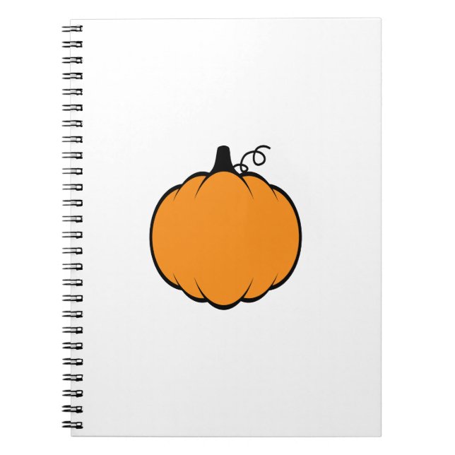 Cuaderno Dibujo de calabaza de temporada de otoño (Frente)