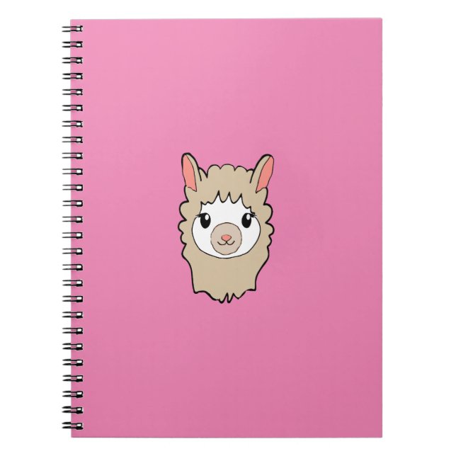 Cuaderno Dibujo de cara de llamada cuta (Frente)