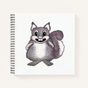 Cuaderno Dibujo de caricatura de ardilla feliz 