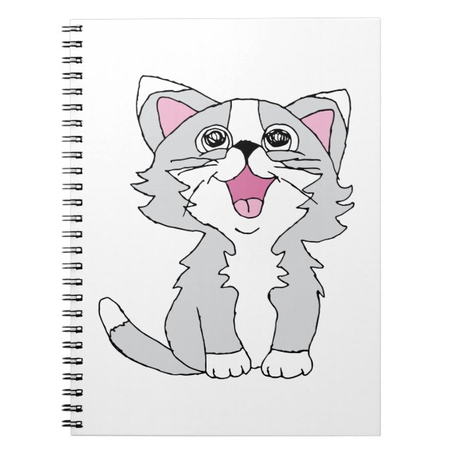 Cuaderno Dibujo de cliparte felina felina felina curada (Frente)