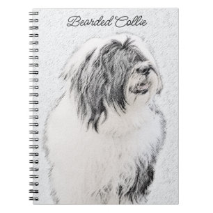 Cuaderno Dibujo de color con barba - Arte de perro original