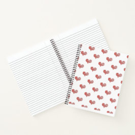 Cuaderno Dibujo de corazón rojo El día de San Valentín de a