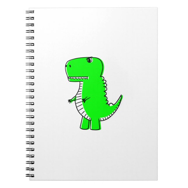 Cuaderno Dibujo de dinosaurios verdes (Frente)