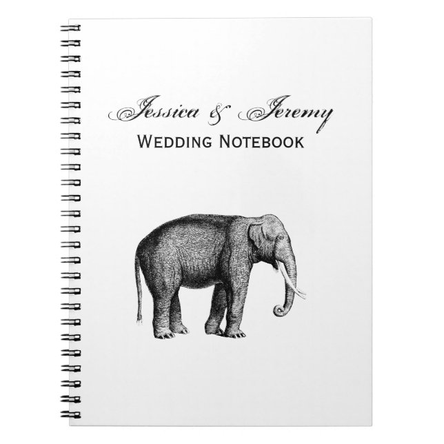 Cuaderno Dibujo de elefantes de época (Frente)