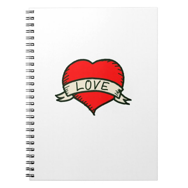 Cuaderno Dibujo de forma de corazón más profundo (Frente)