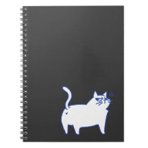 Dibujo de gato blanco lindo divertido