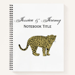 Cuaderno Dibujo de gato manchado de leopardo guepardo vinta