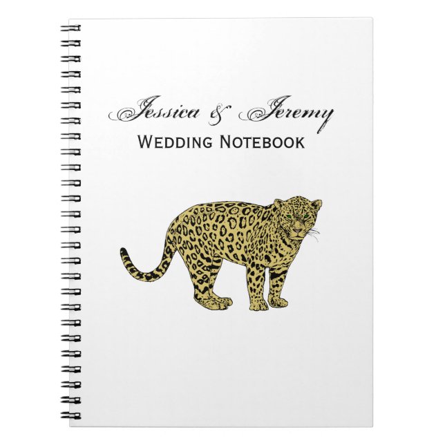 Cuaderno Dibujo de gato manchado de leopardo guepardo vinta (Frente)