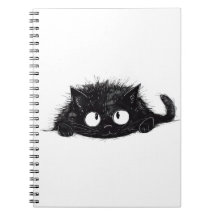 Dibujo de gato negro curado