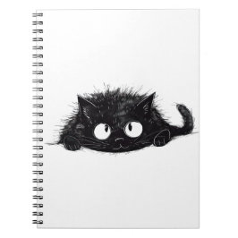 Cuaderno Dibujo de gato negro curado