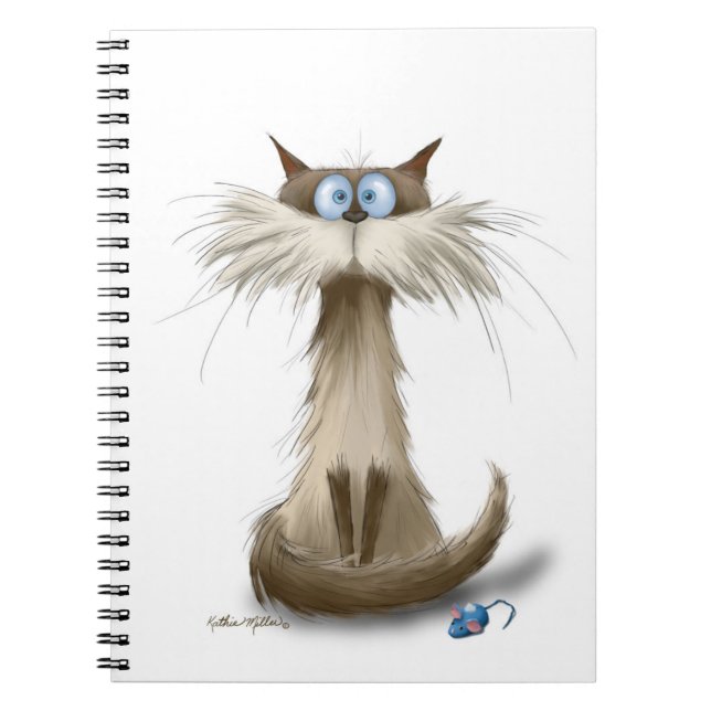 Cuaderno Dibujo de gato siamés (Frente)