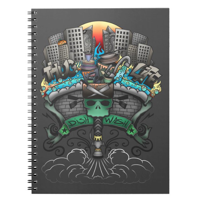 Cuaderno Dibujo de graffiti de lavavajillas (Frente)
