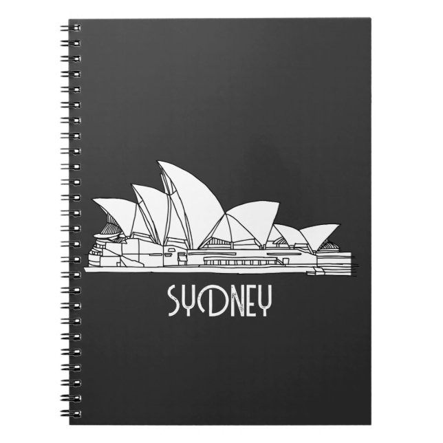 Cuaderno Dibujo de la Ópera de Sydney Australia (Frente)