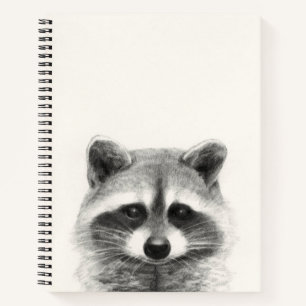 Cuaderno Dibujo de lápiz de mapache