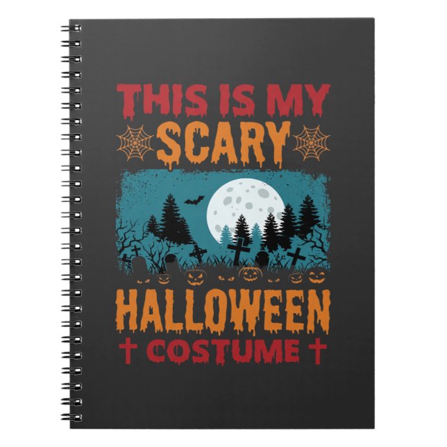 Cuaderno Dibujo de Luna de Cementerio de Disfraz Divertido  (Frente)