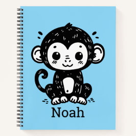 Cuaderno Dibujo de mono bebé lindo - Arte Kawaii para guard