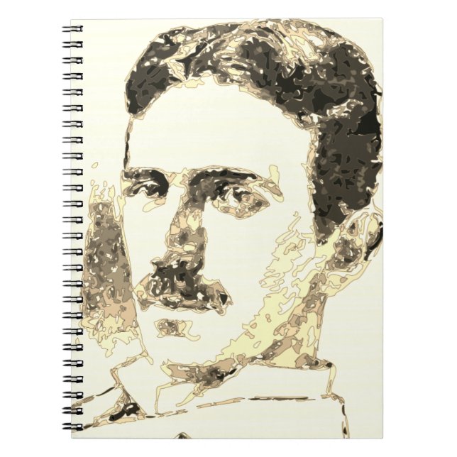 Cuaderno Dibujo De Nikola Tesla En Sepia (Frente)