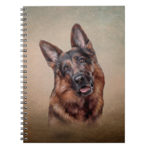 Cuaderno Dibujo de perro pastor alemán