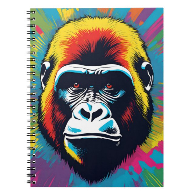 Cuaderno Dibujo de Personalizado de arte pop de Gorila (Frente)