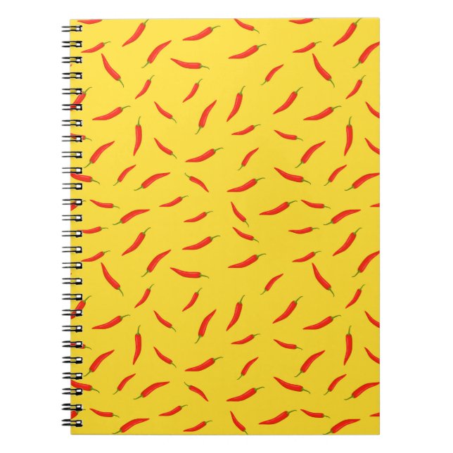 Cuaderno Dibujo de Pimientos Rojos Picantes (Frente)