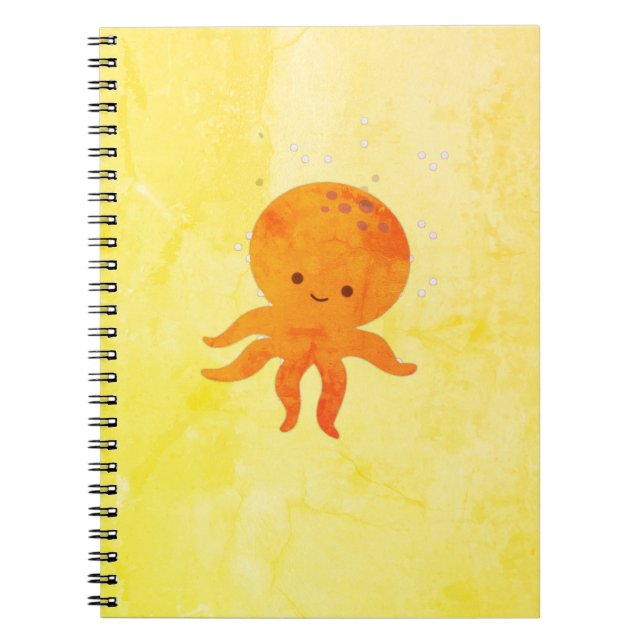 Cuaderno Dibujo de Pulpo Bebé Adorable (Frente)